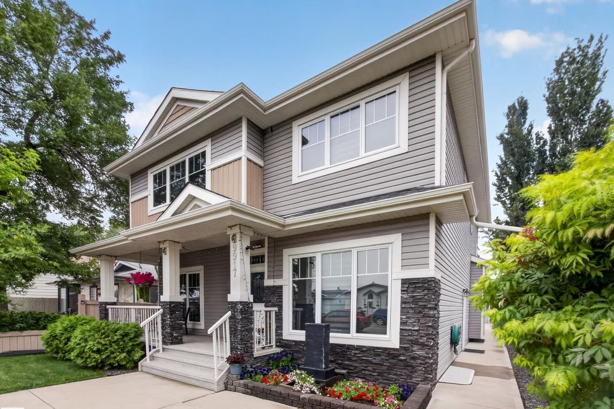 Front of 9917 162 Street NW, a two-storey home in Glenwood