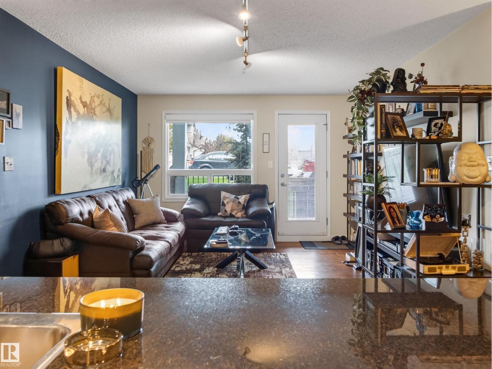 Living area with natural light from the patio door