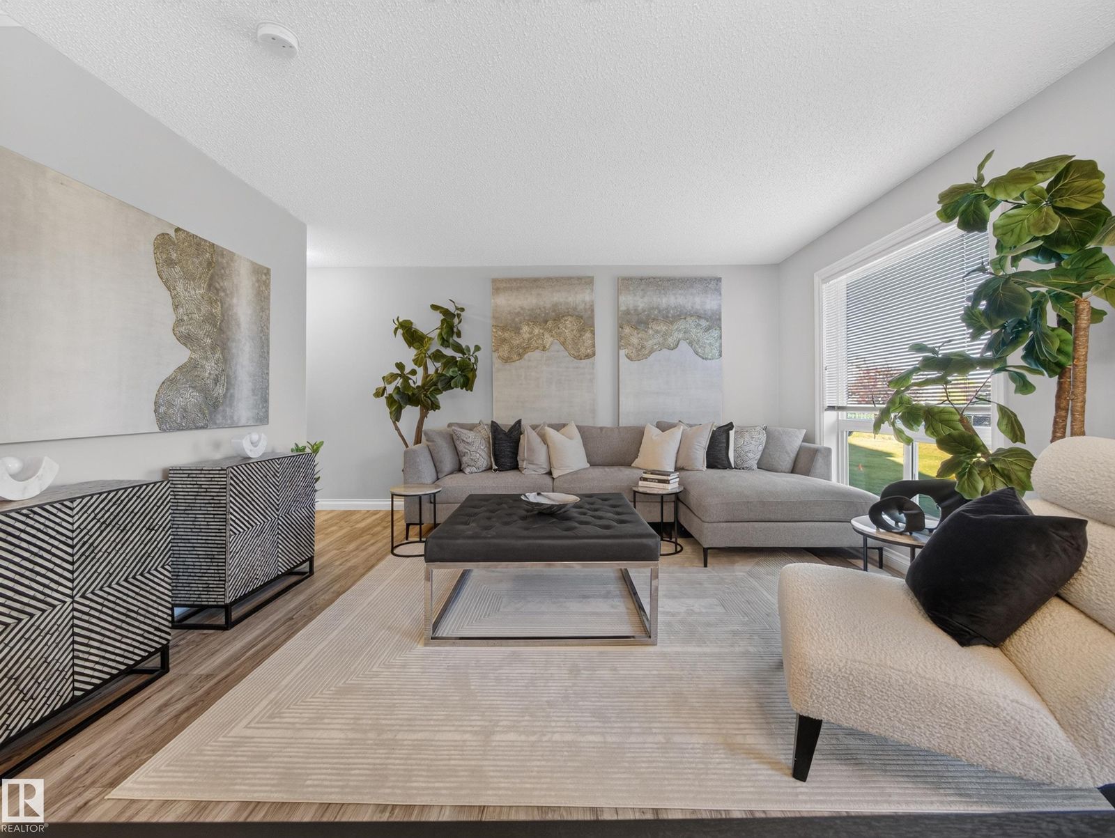 Living room, wide view