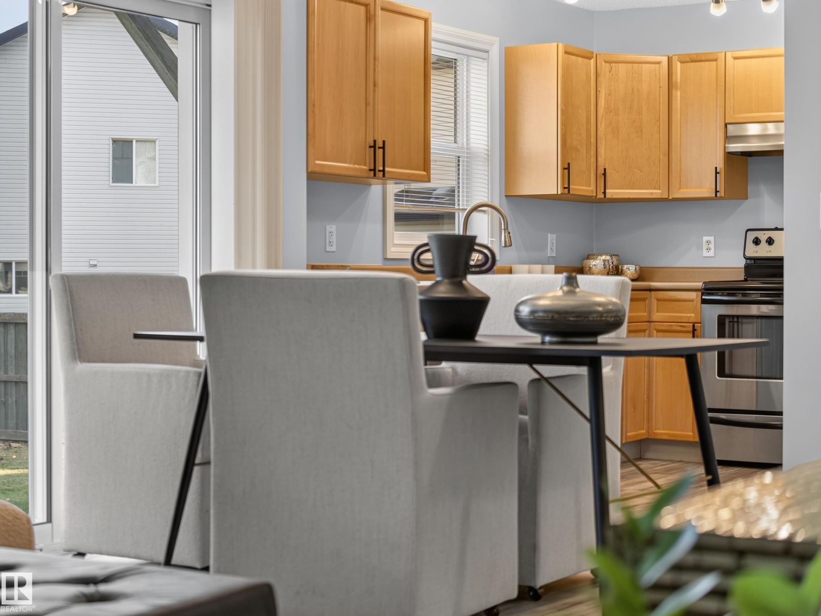 Kitchen seen from the dining table