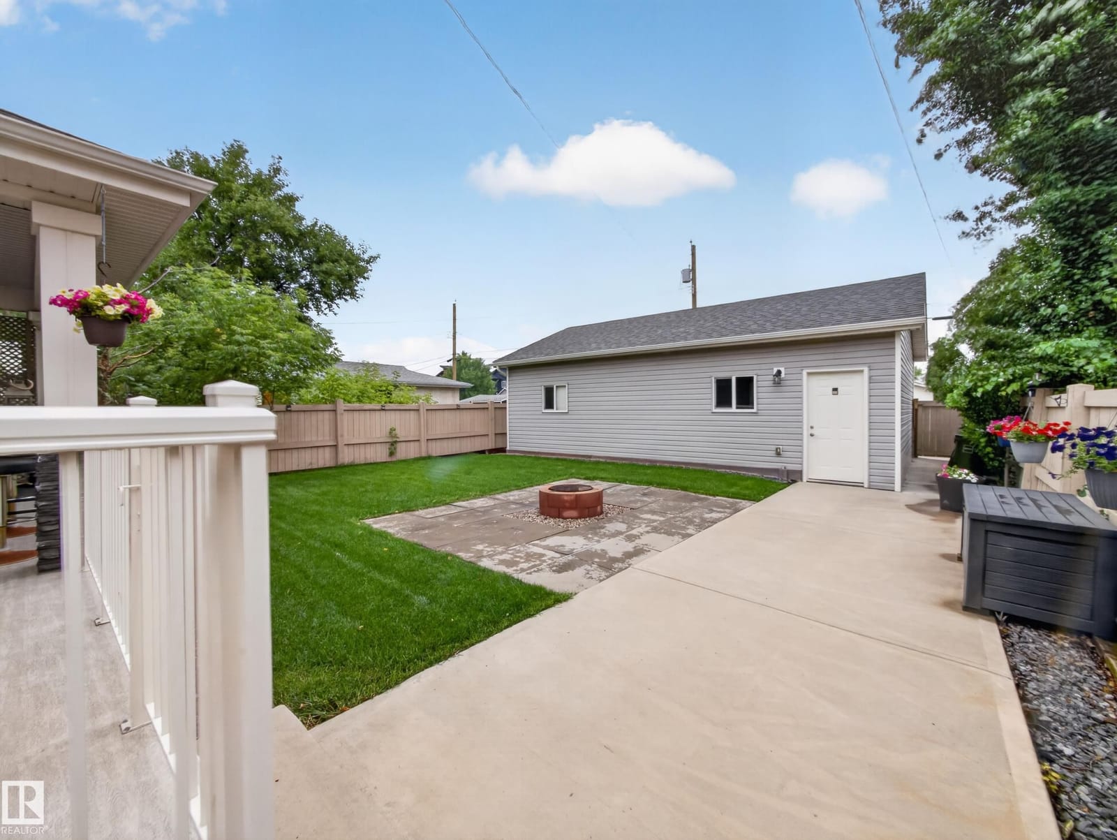Side gate looking toward the detached garage