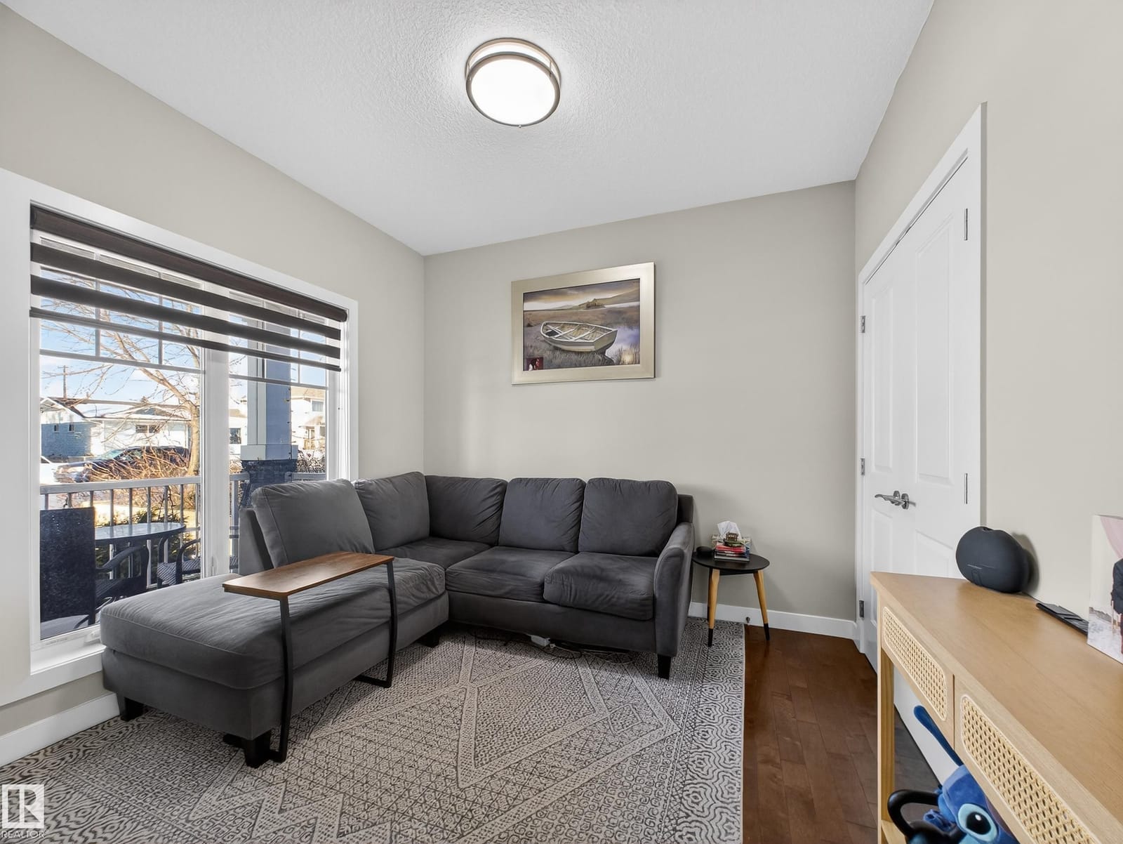 Family room with sectional seating