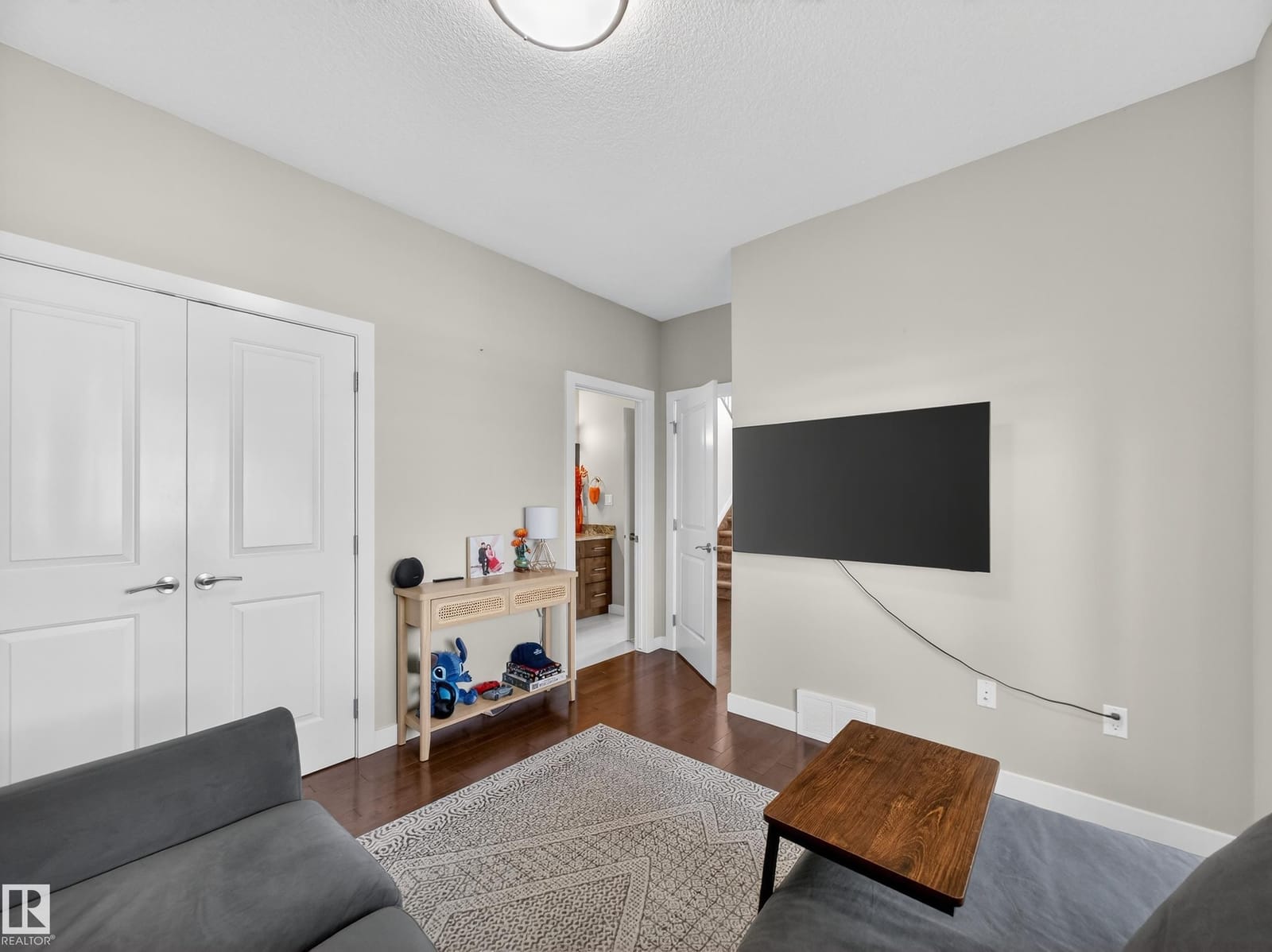 Family room television wall