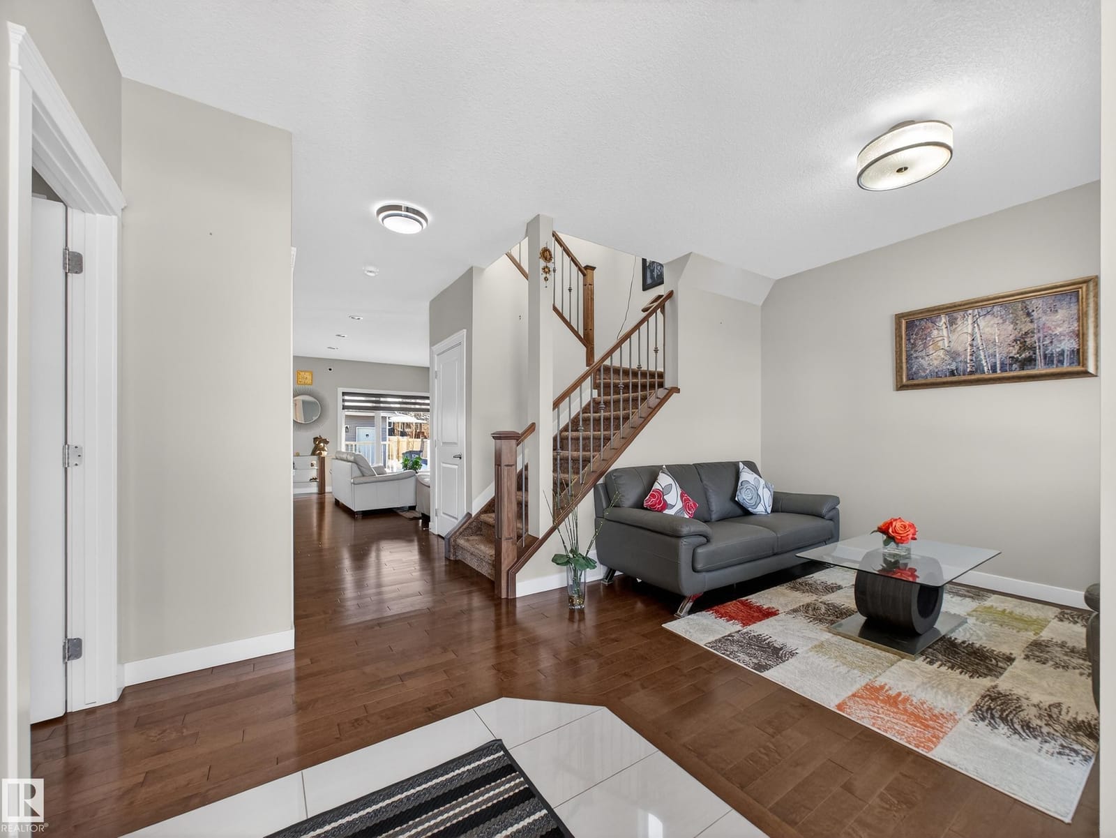 Entry hall with staircase beyond