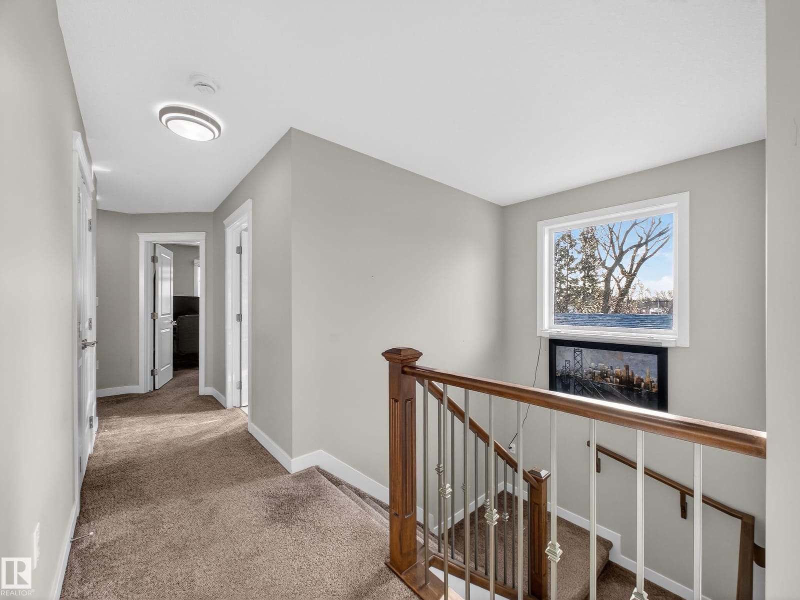 Upper-level landing and railing