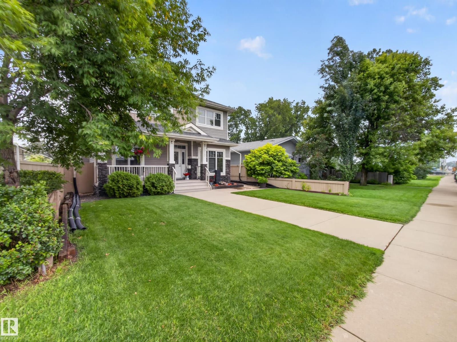 Front walk and lawn from the street